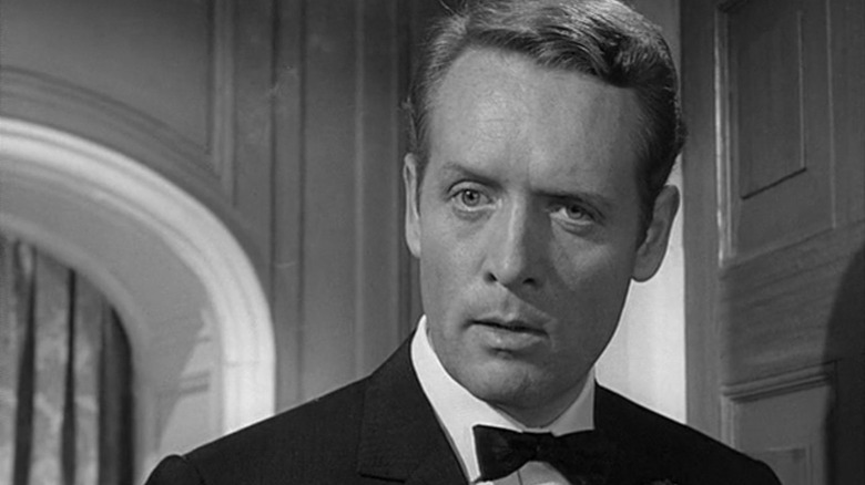 Patrick McGoohan dons a black tie as the spy John Drake in the black and white 1960s TV series, Danger Man.