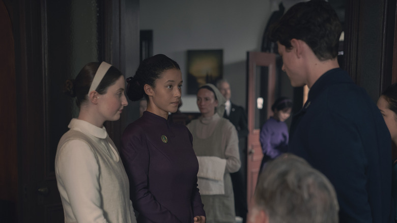 Daisy, Agnes and Garth in The Testaments
