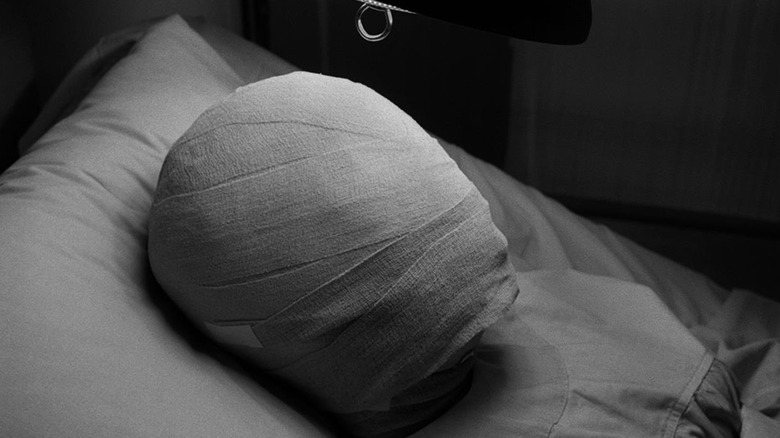 Janet Tyler (Maxine Stuart) wears bandages in The Twilight Zone, Eye of the Beholder