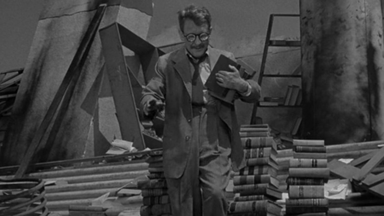 Burgess Meredith in The Twilight Zone episode Time Enough At Last