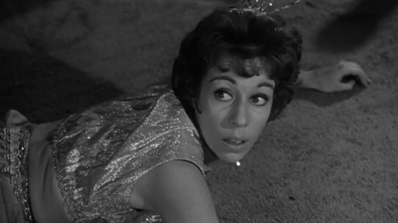 Agnes Grep on the floor looking surprised on The Twilight Zone