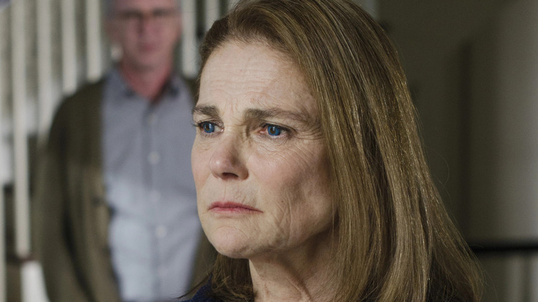 Tovah Feldshuh as Deanna Monroe, frowning in The Walking Dead.