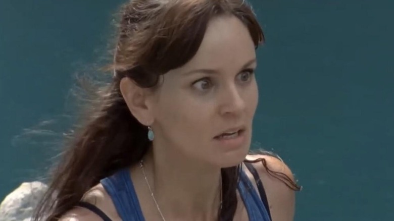 Sarah Wayne Callies as Lori Grimes looks intense in The Walking Dead