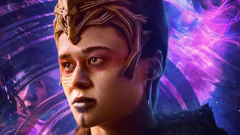 Jentorra with a stern expression in Ant-Man and the Wasp: Quantumania.