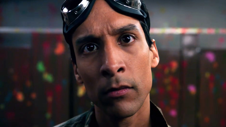 Abed during the paintball game realizing he's walked into a trap