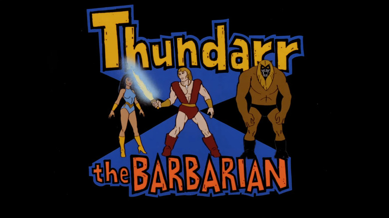 The intro logo with Princess Ariel, Thundarr, and Ookla for Thundarr the Barbarian