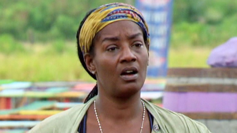 Cirie looking shocked during a challenge on Survivor: Game Changers
