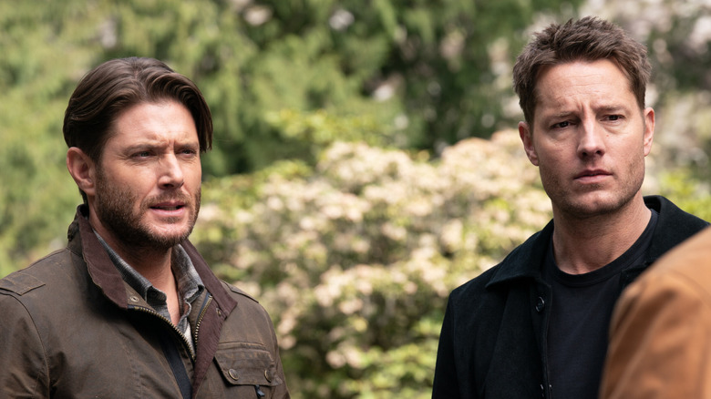 Jensen Ackles as Russell Shaw and Justin Hartley as Colter Shaw