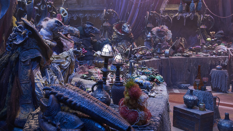 Evil Skeksis have a banquet in The Dark Crystal: Age of Resistance
