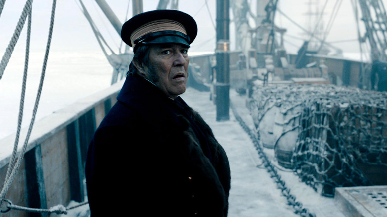 Ciarán Hinds as Sir John Franklin on the deck of a ship in The Terror.
