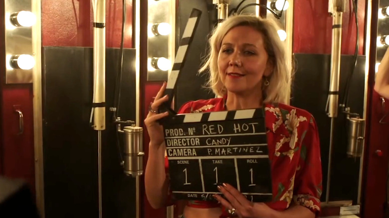 Candy on set directing her movie in The Deuce.