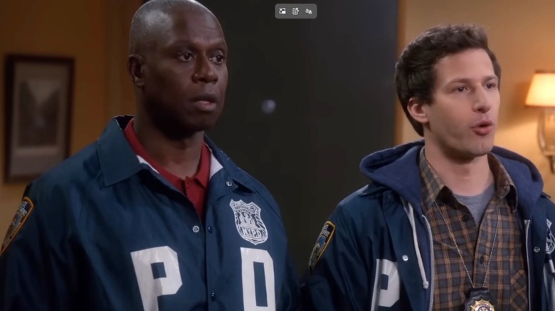 Captain Raymond Holt and Detective Jake Peralta work a case together