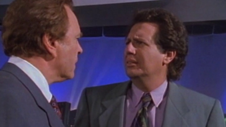 Larry Sanders furrowing his brows at Artie on The Larry Sanders Show S1E9