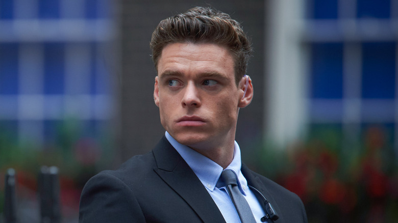 David Budd (Richard Madden) watches his post in Bodyguard