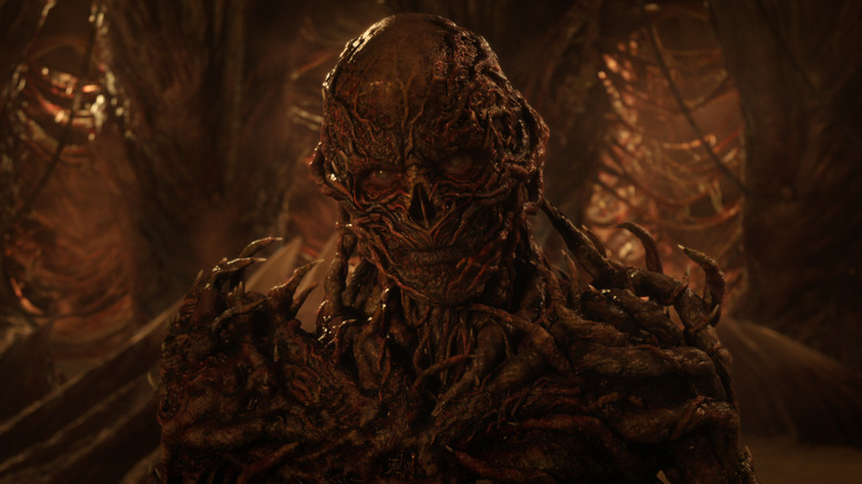 Jamie Campbell Bower's Vecna looking angry on Stranger Things
