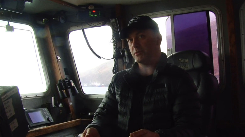 Andy Hillstrand speaks to the crew of Discovery Channel in an episode of Deadliest Catch.