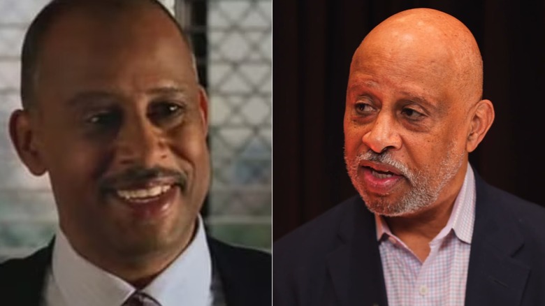 A side-by-side photo of Ruben Santiago-Hudson in Castle and in an interview with Broadway.com.