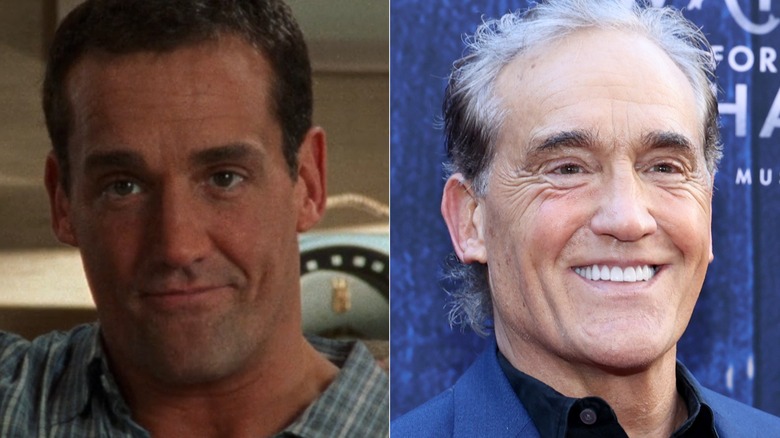 A split image of John Wesley Shipp as Mitch Leery on Dawson's Creek, and on a 2024 red carpet