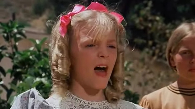 Alison Arngrim as Nellie in full bully mode on Little House on the Prairie.