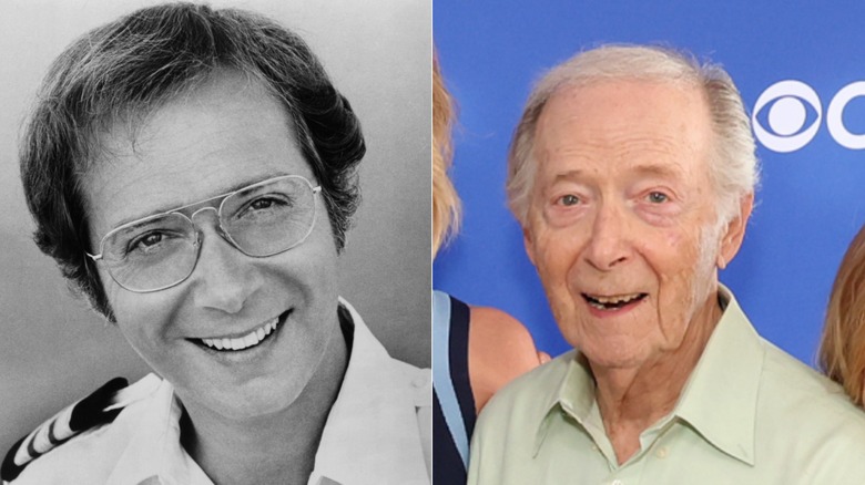 Bernie Kopell in a publicity photo from The Love Boat, and in 2022 aboard the Discovery Princess