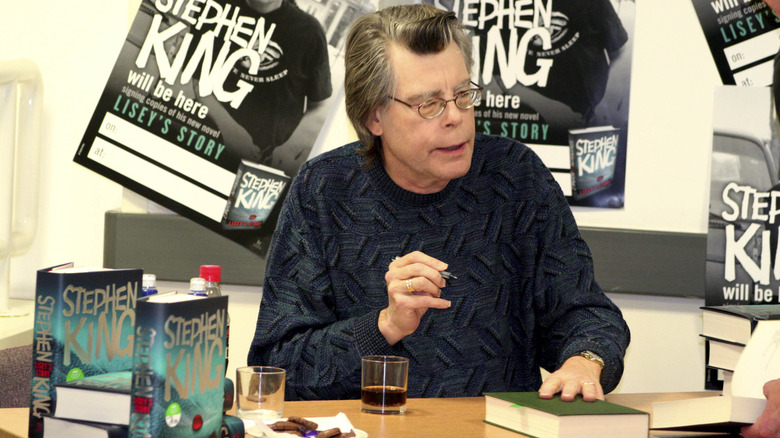 Stephen King at a book signing