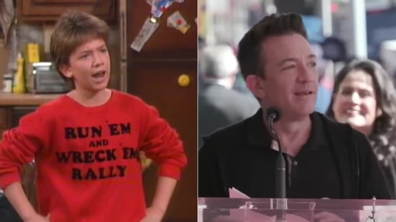 David Faustino as Bud takes a stand on Married...With Children, and in real life introduces Christina Applegate at her Hollywood Walk of Fame ceremony.