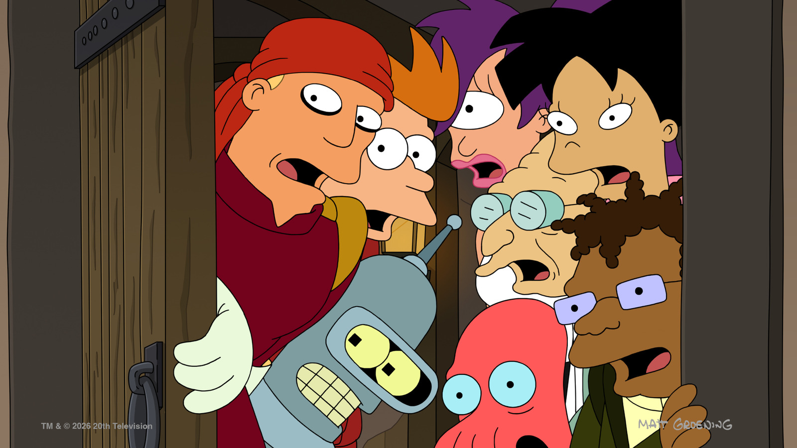 Bender from Futurama competing in a humorous scene.