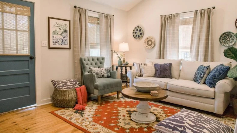 Living room of The Littlest House from HGTV show Home Town