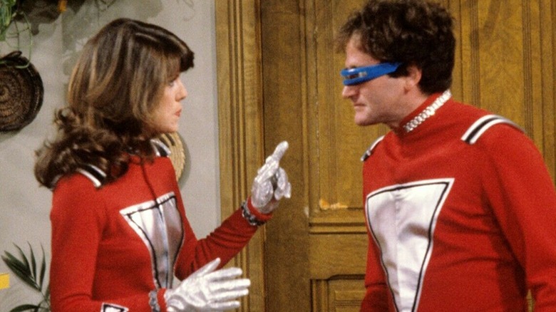 Mork and Mindy wearing space suits