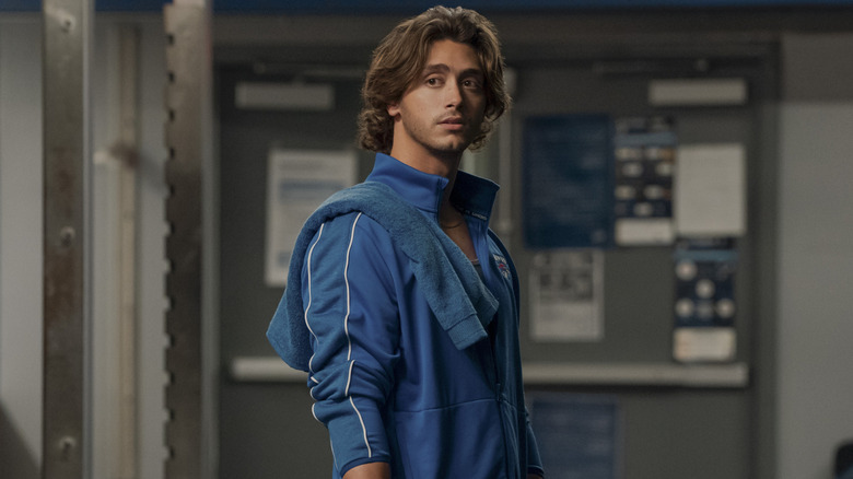 John Logan wearing blue training gear at the Briar U training center in Off Campus (2026)