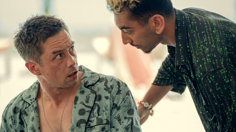 Orpheus looking worriedly at Dionysus in "KAOS" (2024)