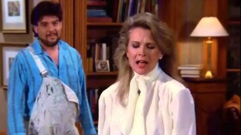 Robert Pastorelli and Candice Bergen in "Murphy Brown"