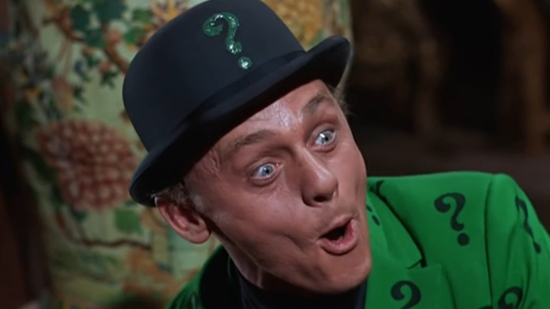 Frank Gorshin's Riddler taunts Batman in ABC's Batman (1966)