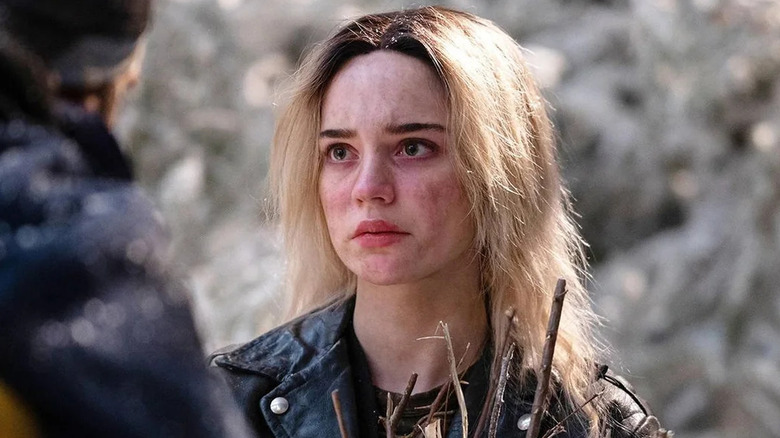 Natalie has a tearful expression in Yellowjackets