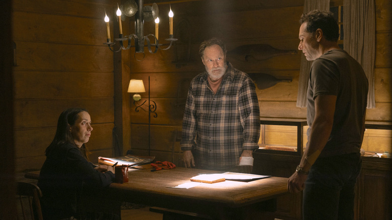 Widow's Bay's Kate O'Flynn, Stephen Root, and Matthew Rhys