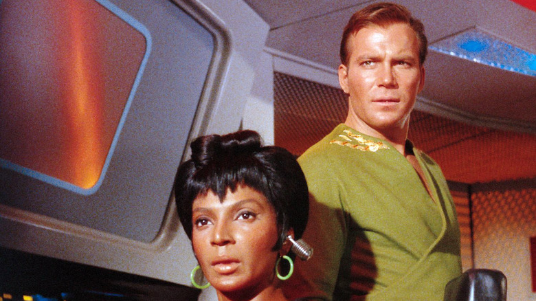 Uhura and Kirk in Star Trek