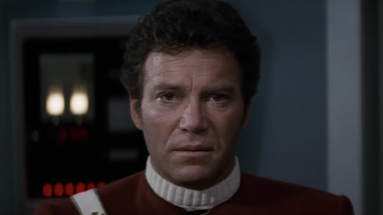 William Shatner as Captain James Kirk in a still from Star Trek II: The Wrath of Khan.