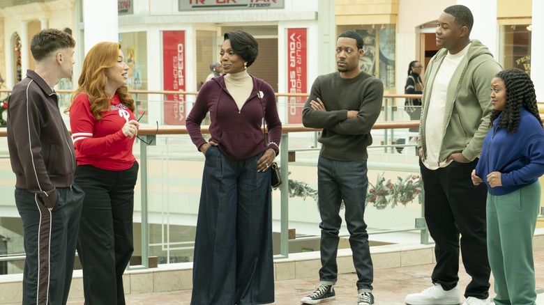 The teachers in a mall in Abbott Elementary