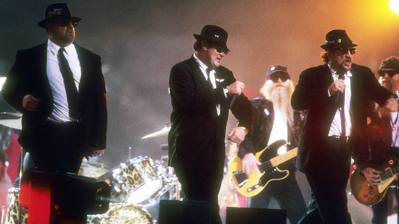 The Blues Brothers performing at Super Bowl XXXI