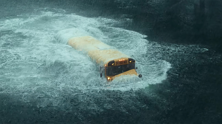 Pulse school bus sinks in water