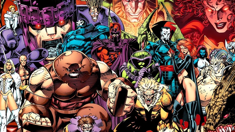 A large gathering of X-Men villains drawn by Jim Lee