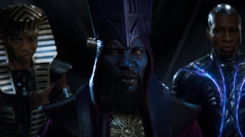 Immortus, Rama-Tut, and the Scarlet Centurian glaring