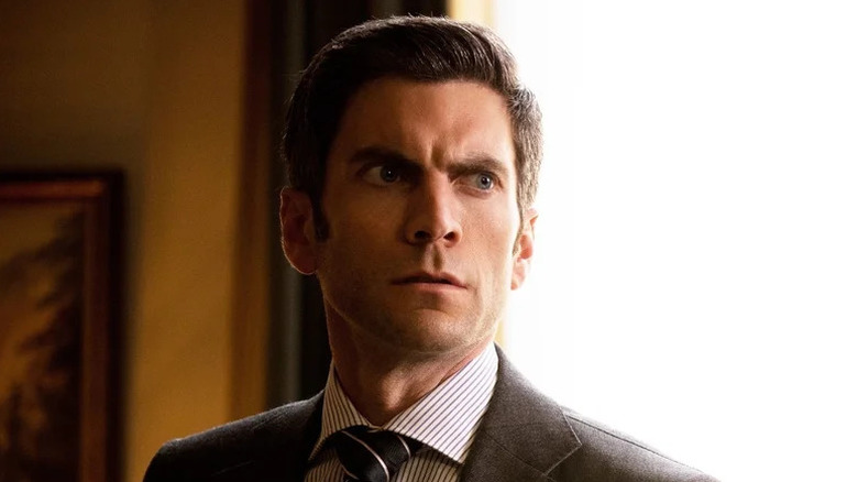 Wes Bentley's Jamie Dutton looking concerned on Yellowstone
