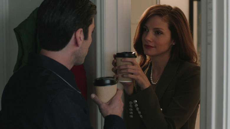 Jamie Dutton (Wes Bentley) has coffee with Christina (Katherine Cunningham) in Yellowstone