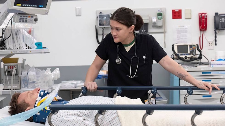 Isa Briones as Dr. Trinity Santos on The Pitt