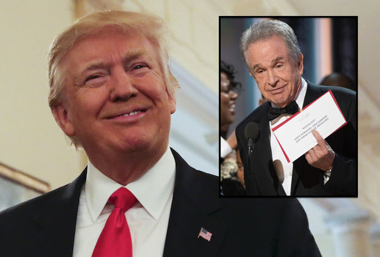 President Trump Oscars Envelope Mistake