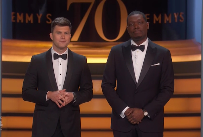 Emmys 2018 Michael Che Colin Jost Opening Monologue
