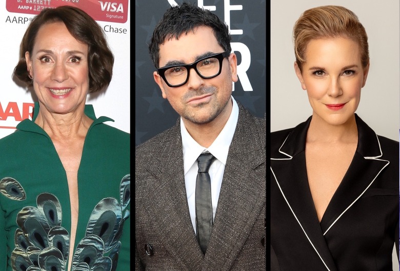 Big Decisions cast featuring Elizabeth Perkins, Laurie Metcalf and Dan Levy