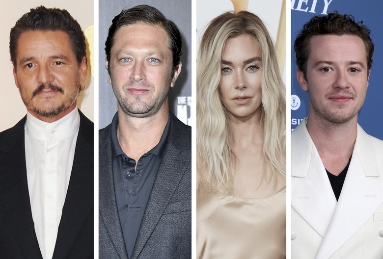 Pedro Pascal, Vanessa Kirby, Ebon Moss-Bachrach, and Joseph Quinn in The Fantastic Four