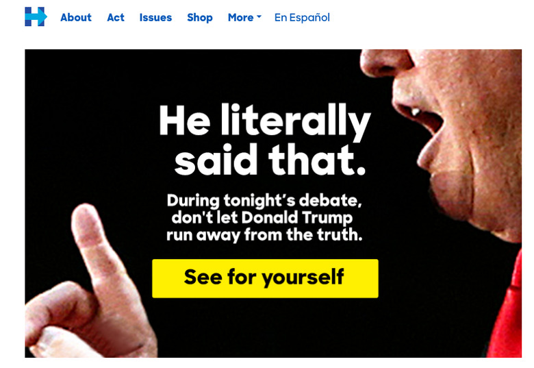 Presidential Debate Hillary Clinton